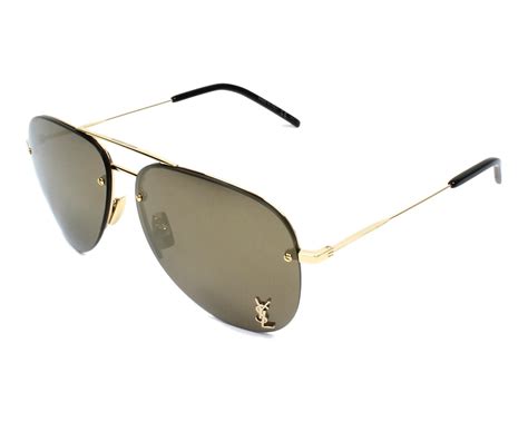 ysl gold glass|SUNGLASSES .